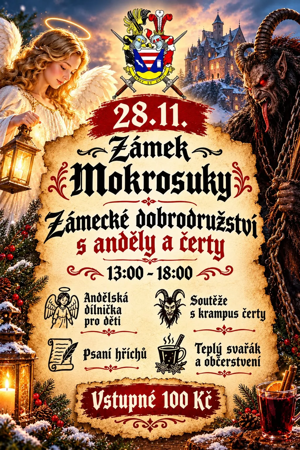 Leták — Zámecké dobrodružství s anděly a čerty